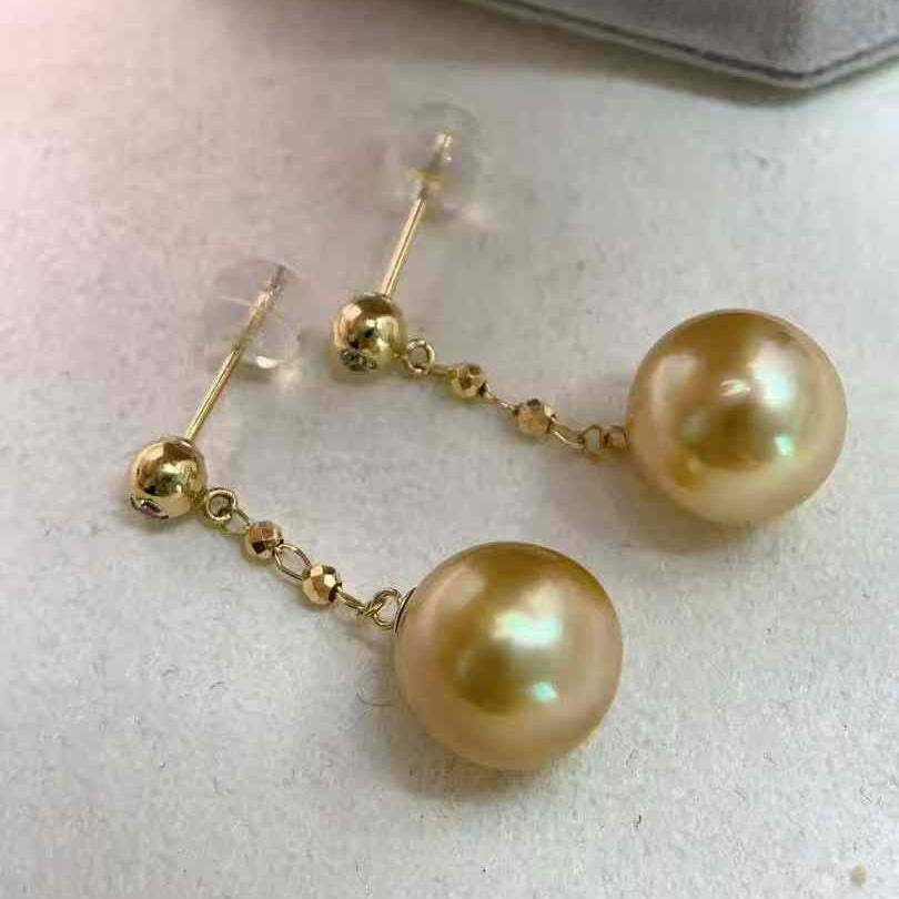 18K South Sea Gold Pearl Bubble Earrings