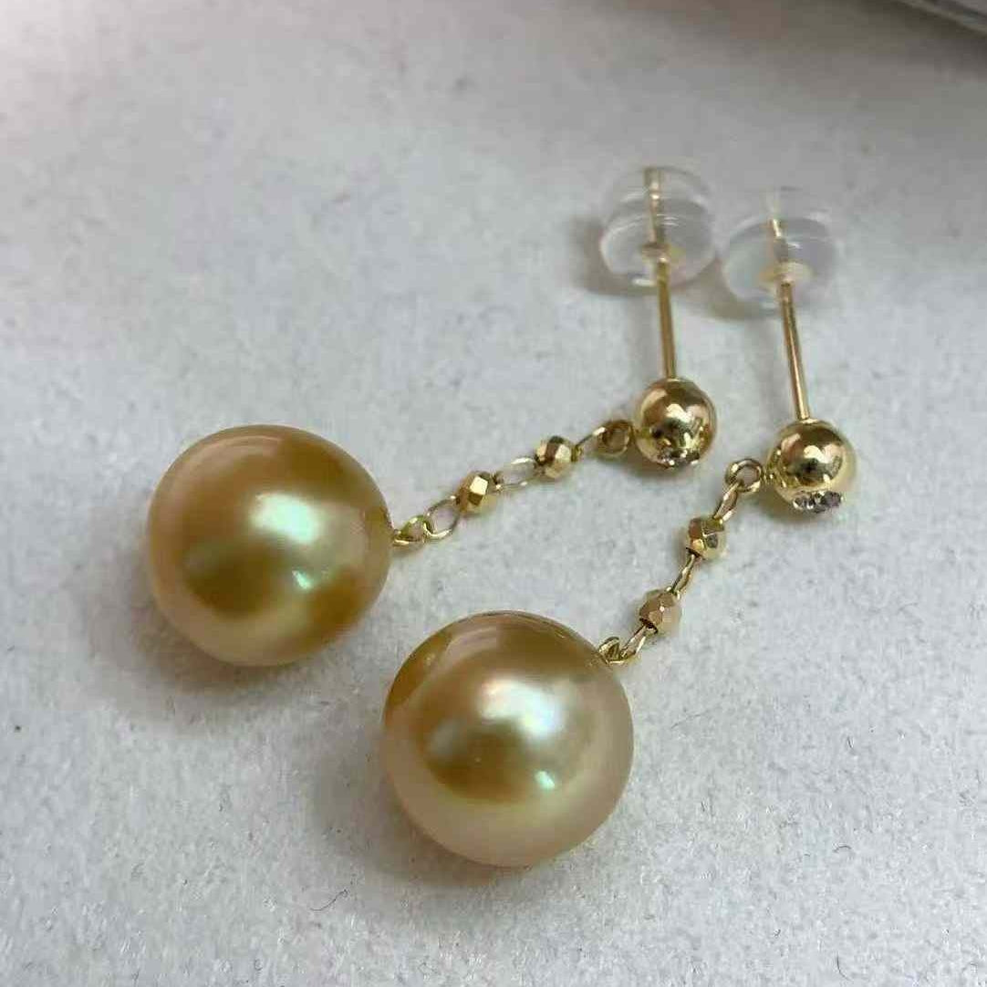 18K South Sea Gold Pearl Bubble Earrings