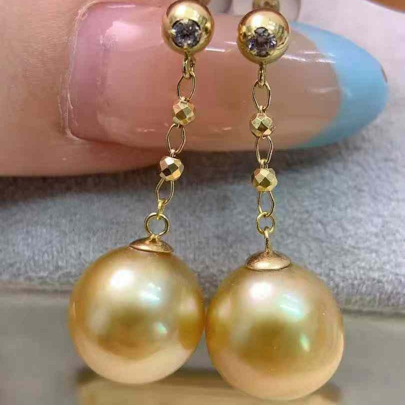 18K South Sea Gold Pearl Bubble Earrings