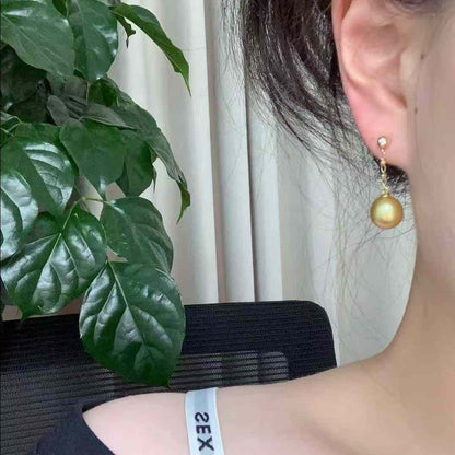 18K South Sea Gold Pearl Bubble Earrings