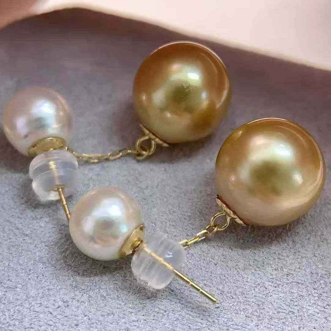 18K Two-Pearl Convertible Earrings