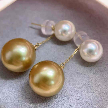 18K Two-Pearl Convertible Earrings