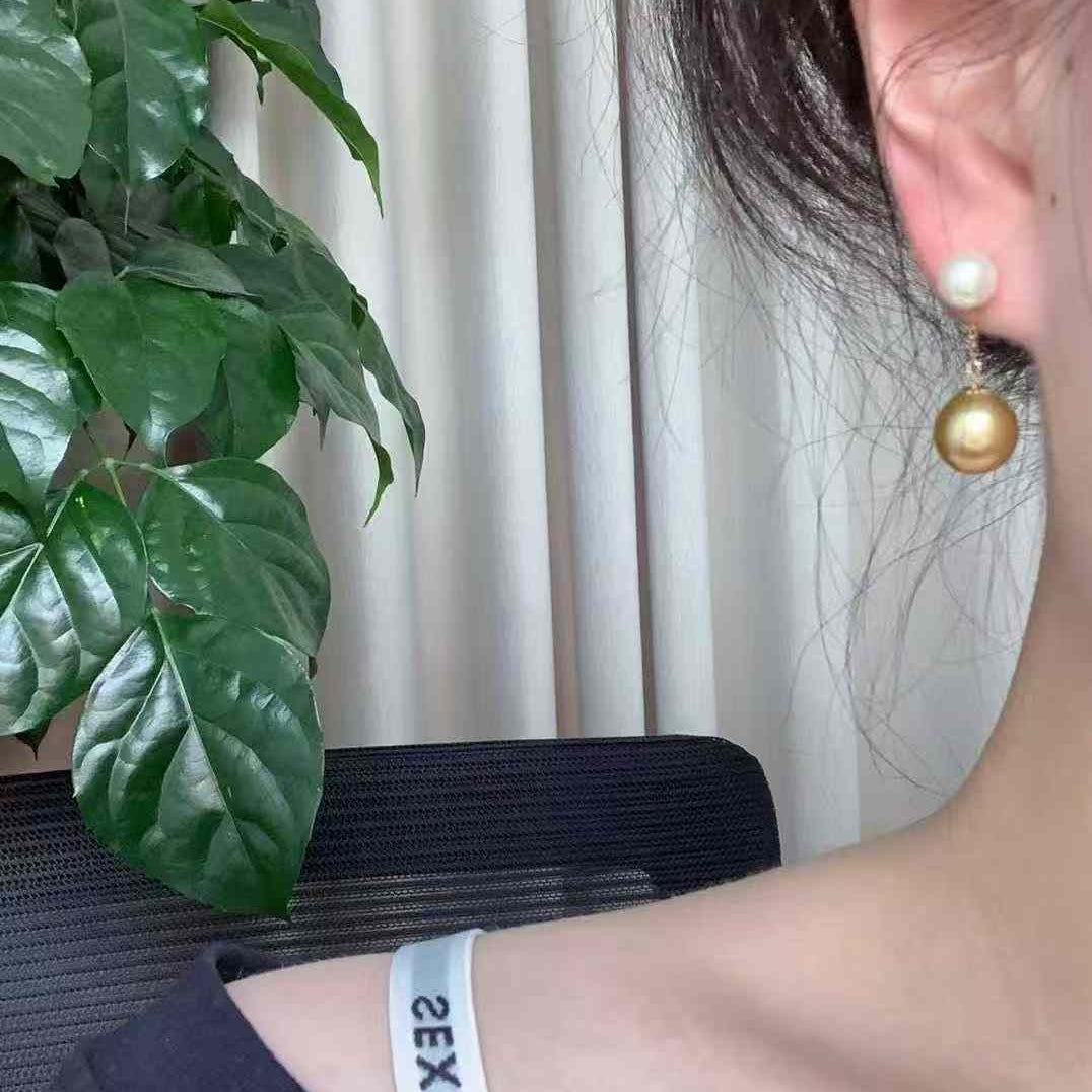 18K Two-Pearl Convertible Earrings