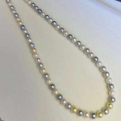 Candy-Colored Japanese Akoya Pearl Necklace