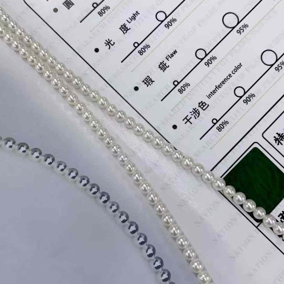 极光淡水珍珠串珠项链