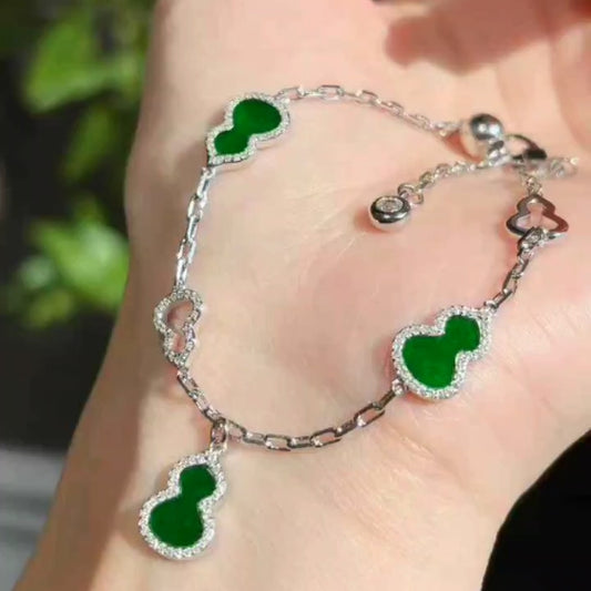 天然缅甸翡翠小葫芦手链