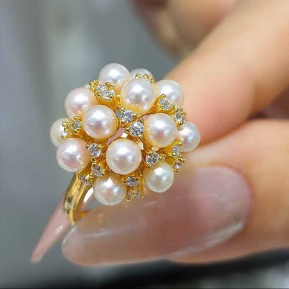 Japanese Akoya Pearl Bouquet Ring