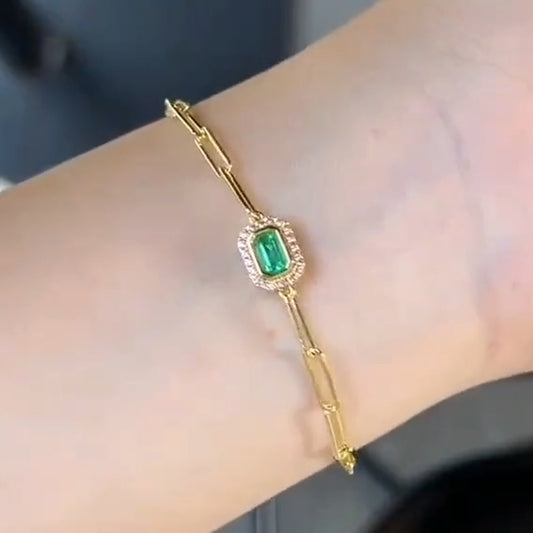 实验室培育哥伦比亚祖母绿手链