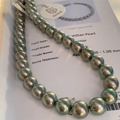 Tahitian Peacock Green Pearl Necklace