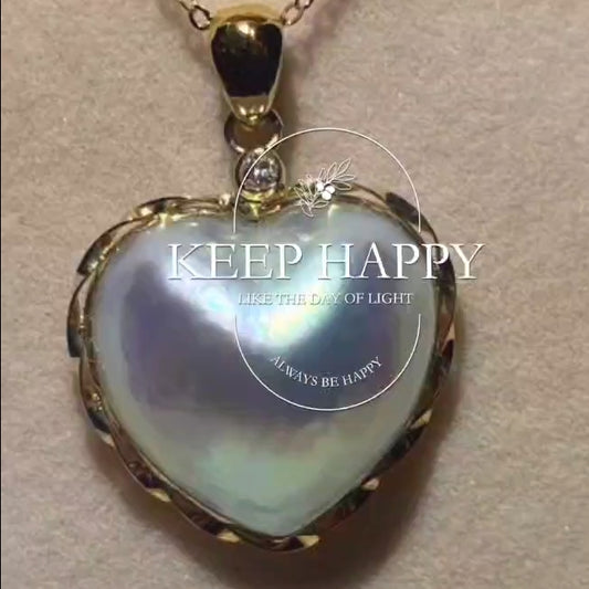 Natural South Sea Mabe Pearl Pendant