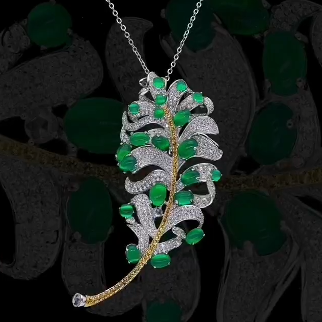 金枝玉叶玉髓吊坠