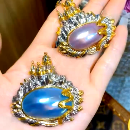 柔粉色马贝珍珠胸针/吊坠