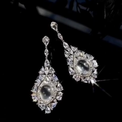 暗黑精灵缅甸翡翠耳环