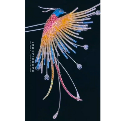 凤凰传奇渐变胸针