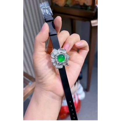 绿色玉髓花朵手镯/吊坠