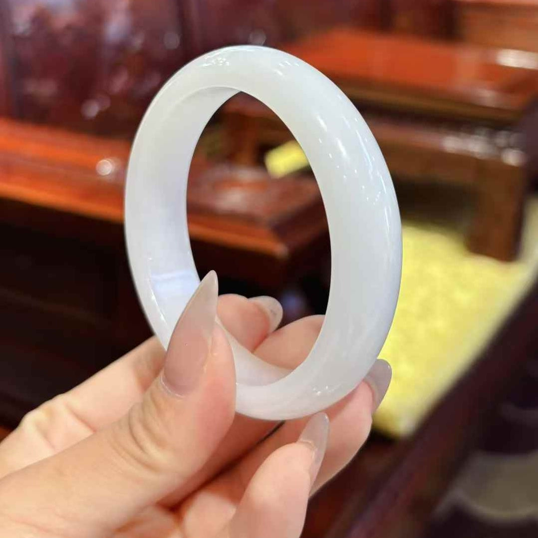 Golden Silk Jade Bangle