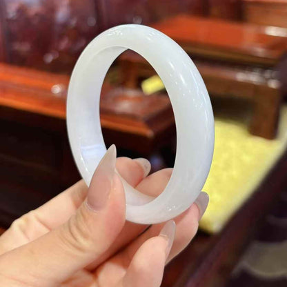 Golden Silk Jade Bangle