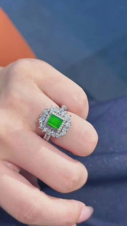 A级翡翠吊坠戒指