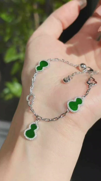 天然缅甸翡翠小葫芦手链