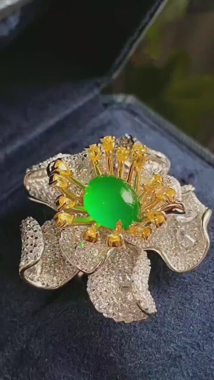 盛开的花朵与丰饶艺术戒指