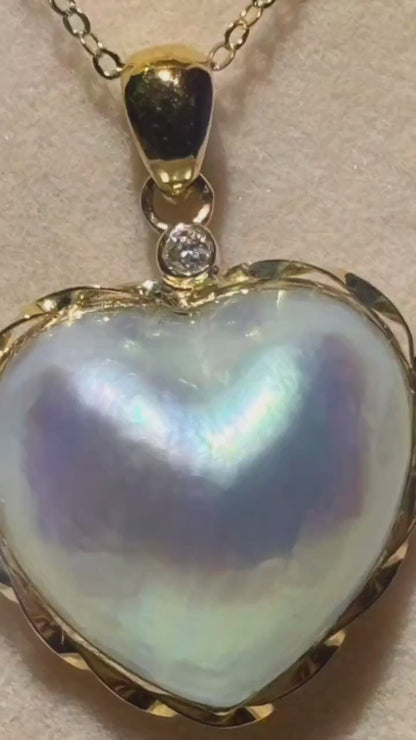 Natural South Sea Mabe Pearl Pendant